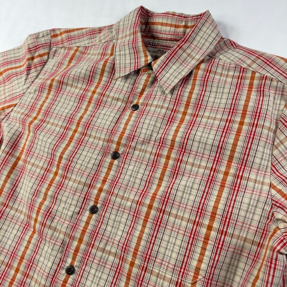 5.11 Tactical Other - 5.11 Tactical Series Shirt Mens Small Red Orange Plaid Outdoor Button Down‎ S/S
